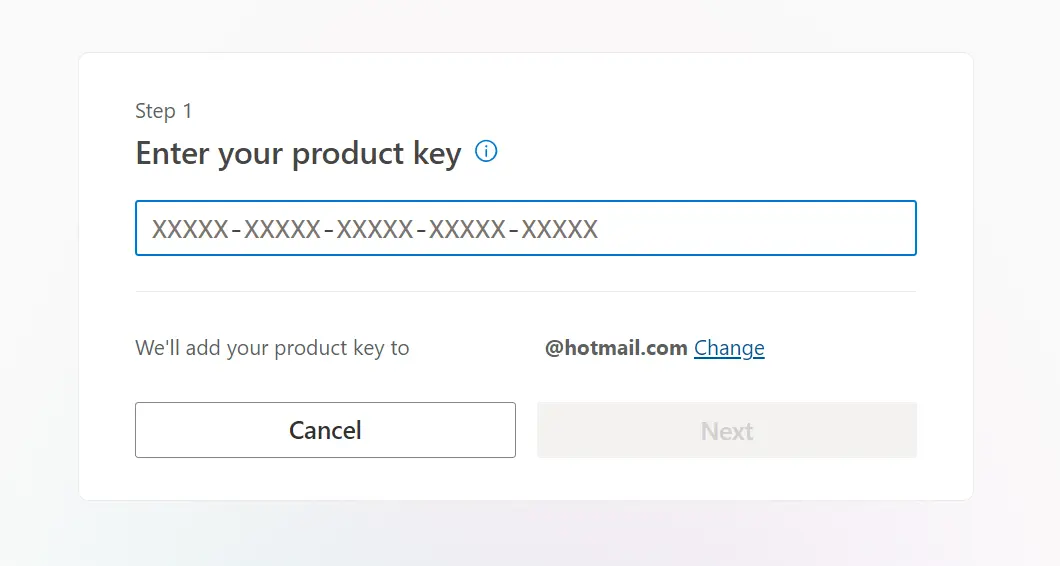 Microsoft office product key